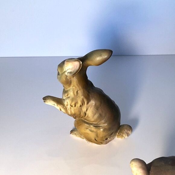 3 vintage Ucagco porcelain rabbits, bunnies so cute must see - Picture 7 of 9